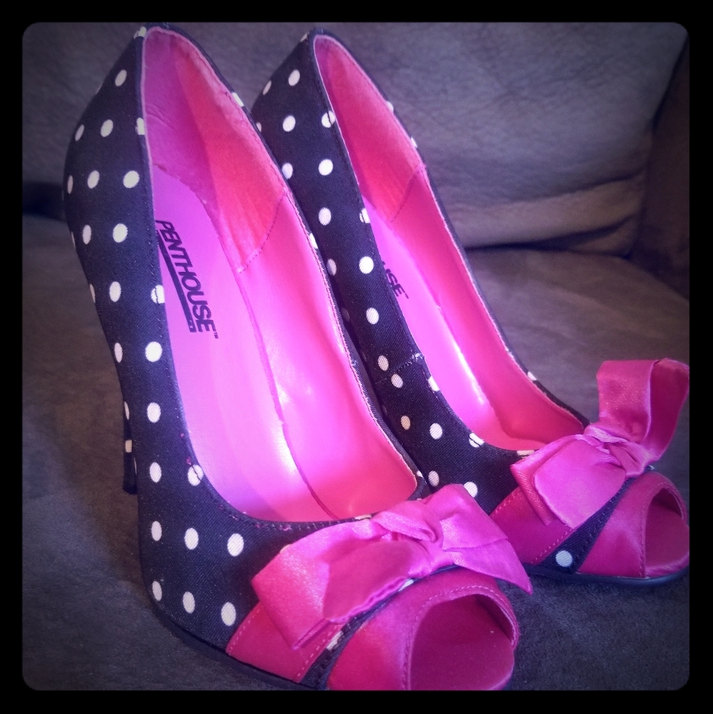 Penthouse Polka Dot Heels